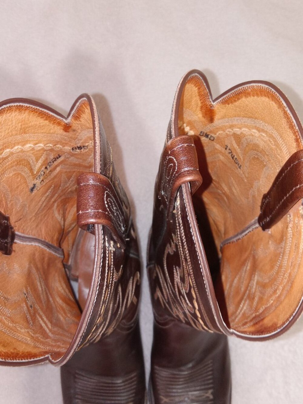 Lucchese 1883 Men's 8.5D N7012R4 Chocolate Brown Leather Western Cowboy Boots - Picture 8 of 16